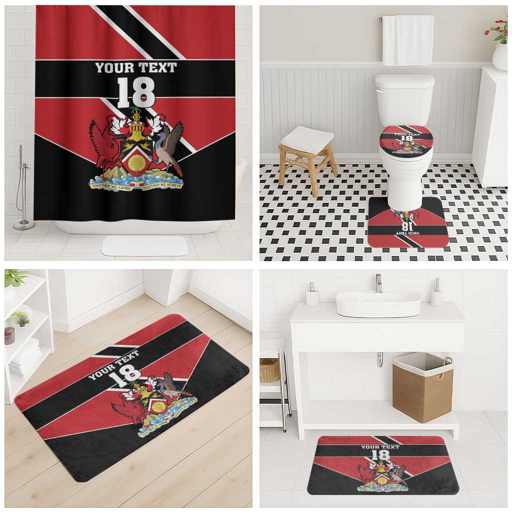 Custom Trinidad and Tobago Bathroom Set Together We Aspire Together We Achieve - Wonder Print Shop