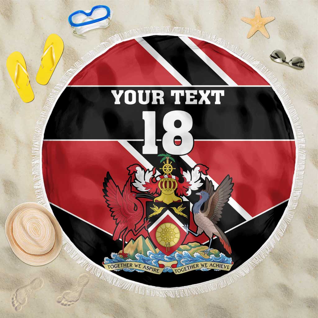 Custom Trinidad and Tobago Beach Blanket Together We Aspire Together We Achieve - Wonder Print Shop