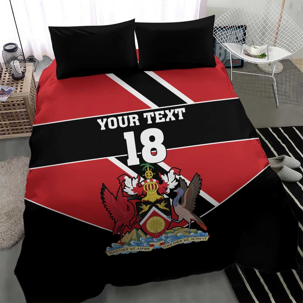 Custom Trinidad and Tobago Bedding Set Together We Aspire Together We Achieve - Wonder Print Shop