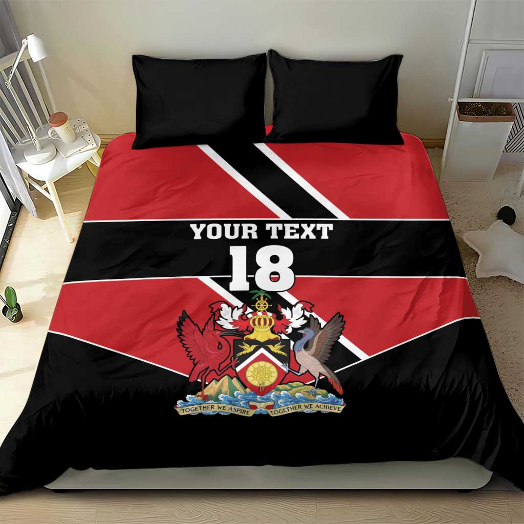 Custom Trinidad and Tobago Bedding Set Together We Aspire Together We Achieve - Wonder Print Shop