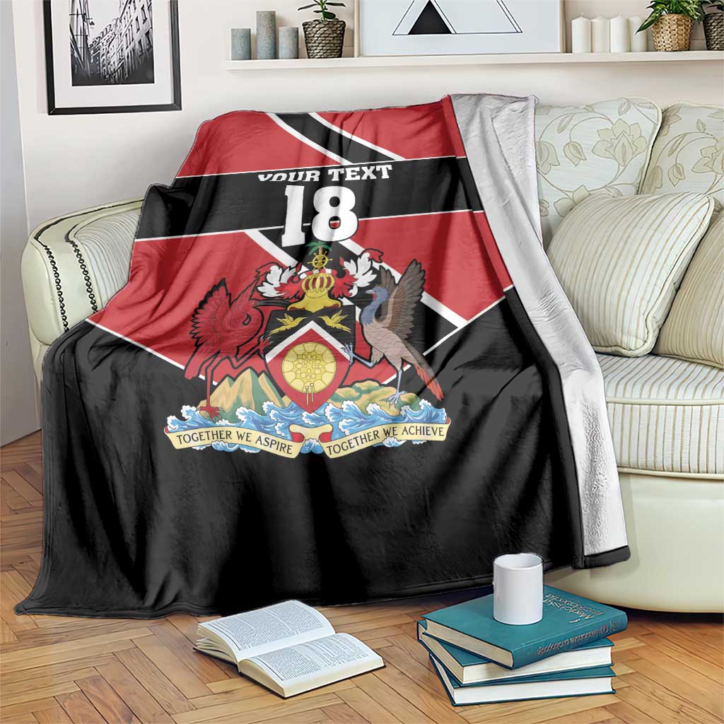 Custom Trinidad and Tobago Blanket Together We Aspire Together We Achieve - Wonder Print Shop