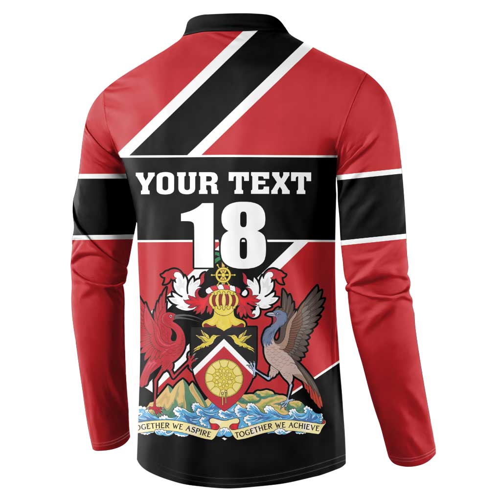 Custom Trinidad and Tobago Button Sweatshirt Together We Aspire Together We Achieve - Wonder Print Shop