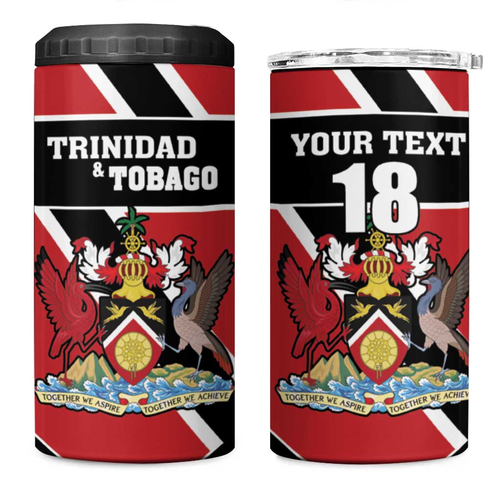 Custom Trinidad and Tobago 4 in 1 Can Cooler Tumbler Together We Aspire Together We Achieve - Wonder Print Shop