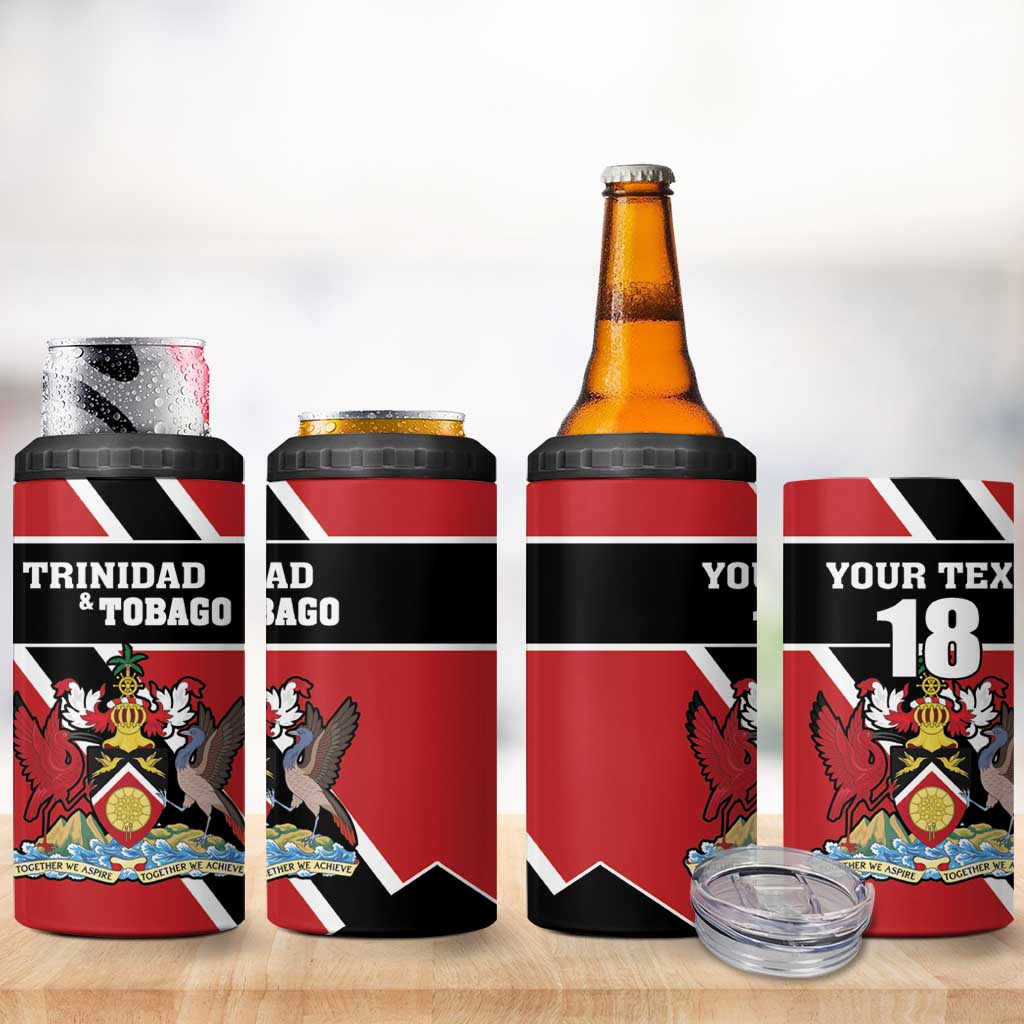 Custom Trinidad and Tobago 4 in 1 Can Cooler Tumbler Together We Aspire Together We Achieve - Wonder Print Shop