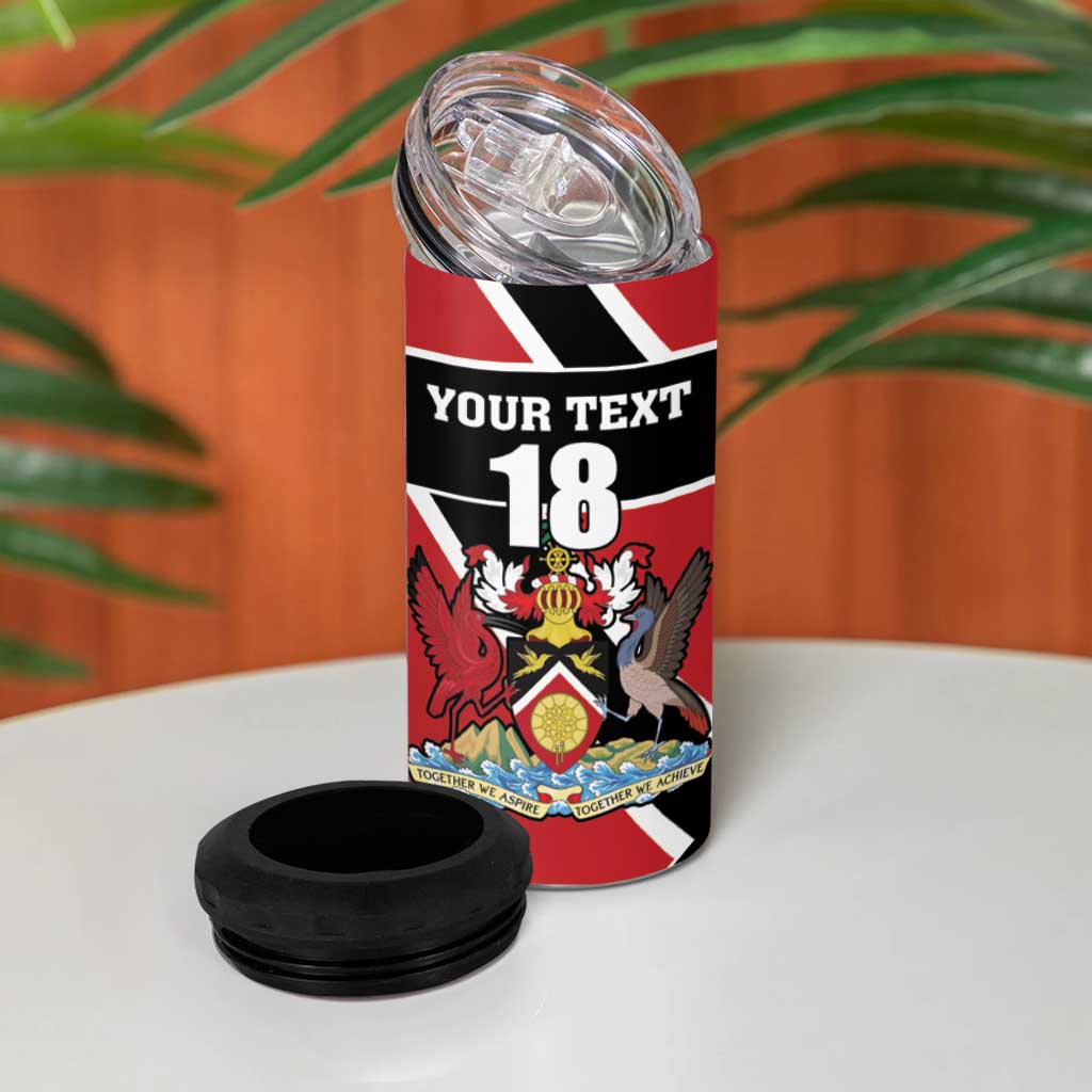 Custom Trinidad and Tobago 4 in 1 Can Cooler Tumbler Together We Aspire Together We Achieve - Wonder Print Shop
