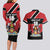 Custom Trinidad and Tobago Couples Matching Long Sleeve Bodycon Dress and Hawaiian Shirt Together We Aspire Together We Achieve - Wonder Print Shop