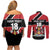 Custom Trinidad and Tobago Couples Matching Off Shoulder Short Dress and Long Sleeve Button Shirt Together We Aspire Together We Achieve - Wonder Print Shop