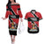 Custom Trinidad and Tobago Couples Matching Off The Shoulder Long Sleeve Dress and Hawaiian Shirt Together We Aspire Together We Achieve - Wonder Print Shop