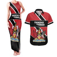 Custom Trinidad and Tobago Couples Matching Tank Maxi Dress and Hawaiian Shirt Together We Aspire Together We Achieve - Wonder Print Shop