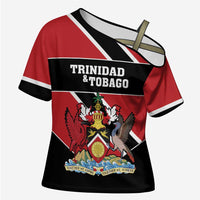 Custom Trinidad and Tobago Cross Shoulder Shirt Together We Aspire Together We Achieve - Wonder Print Shop