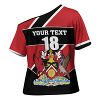 Custom Trinidad and Tobago Cross Shoulder Shirt Together We Aspire Together We Achieve - Wonder Print Shop