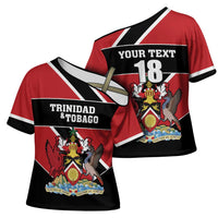 Custom Trinidad and Tobago Cross Shoulder Shirt Together We Aspire Together We Achieve - Wonder Print Shop