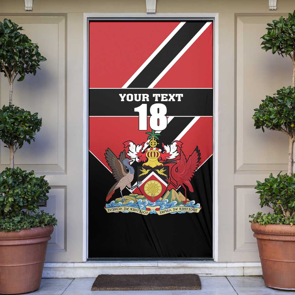 Custom Trinidad and Tobago Door Cover Together We Aspire Together We Achieve - Wonder Print Shop