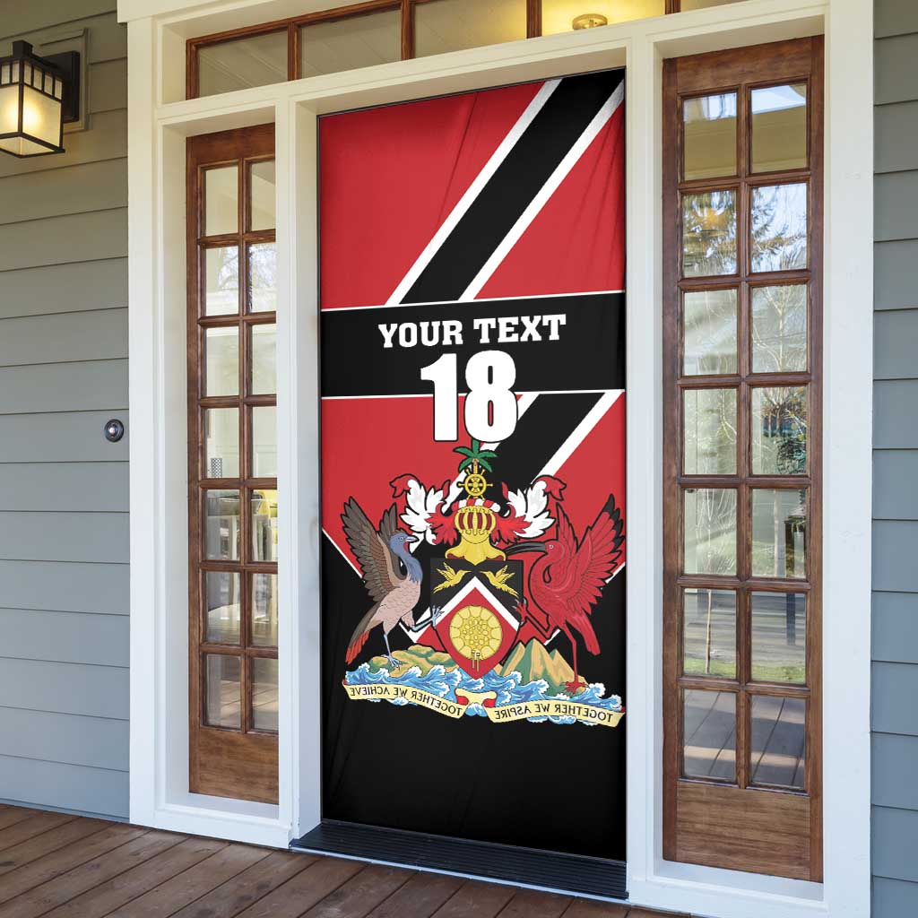 Custom Trinidad and Tobago Door Cover Together We Aspire Together We Achieve - Wonder Print Shop