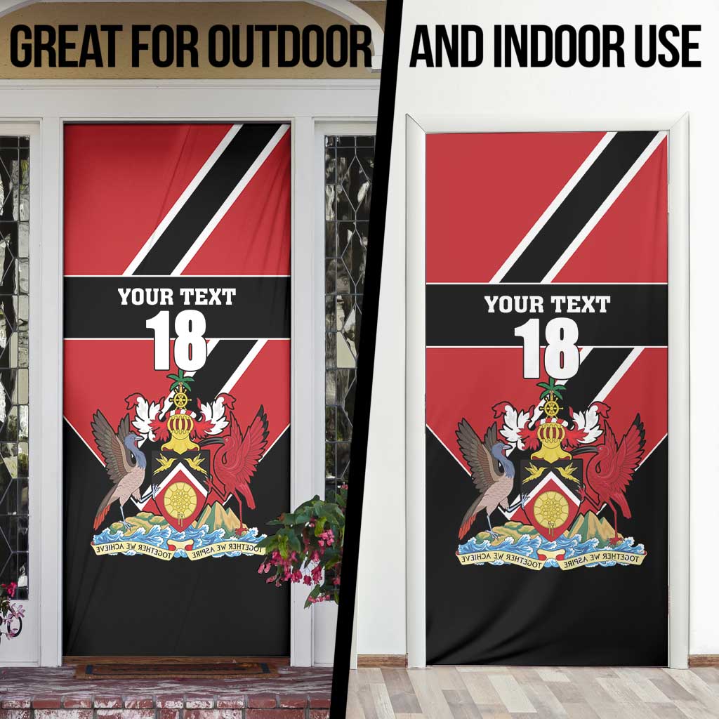 Custom Trinidad and Tobago Door Cover Together We Aspire Together We Achieve - Wonder Print Shop