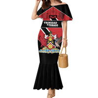 Custom Trinidad and Tobago Family Matching Mermaid Dress and Hawaiian Shirt Together We Aspire Together We Achieve - Wonder Print Shop