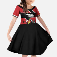 Custom Trinidad and Tobago Family Matching Off The Shoulder Long Sleeve Dress and Hawaiian Shirt Together We Aspire Together We Achieve - Wonder Print Shop