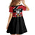Custom Trinidad and Tobago Family Matching Off Shoulder Short Dress and Hawaiian Shirt Together We Aspire Together We Achieve - Wonder Print Shop