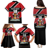 Custom Trinidad and Tobago Family Matching Puletasi and Hawaiian Shirt Together We Aspire Together We Achieve - Wonder Print Shop