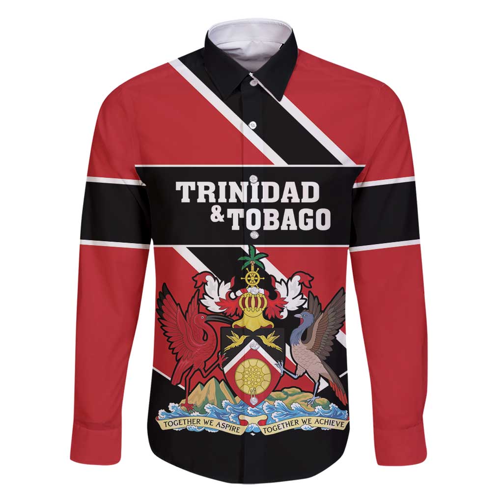 Custom Trinidad and Tobago Family Matching Puletasi and Hawaiian Shirt Together We Aspire Together We Achieve - Wonder Print Shop