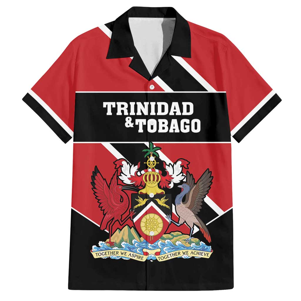Custom Trinidad and Tobago Family Matching Summer Maxi Dress and Hawaiian Shirt Together We Aspire Together We Achieve - Wonder Print Shop