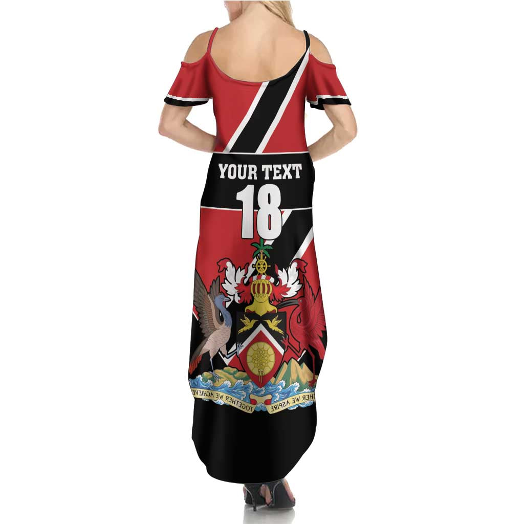 Custom Trinidad and Tobago Family Matching Summer Maxi Dress and Hawaiian Shirt Together We Aspire Together We Achieve - Wonder Print Shop