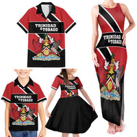 Custom Trinidad and Tobago Family Matching Tank Maxi Dress and Hawaiian Shirt Together We Aspire Together We Achieve - Wonder Print Shop