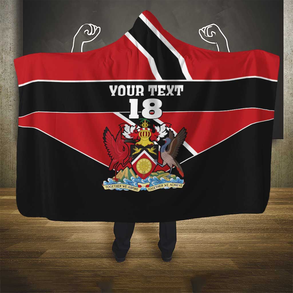 Custom Trinidad and Tobago Hooded Blanket Together We Aspire Together We Achieve - Wonder Print Shop