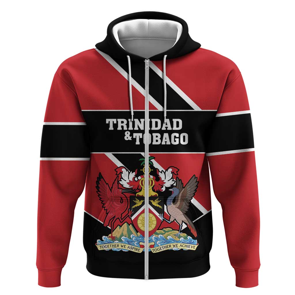 Custom Trinidad and Tobago Hoodie Together We Aspire Together We Achieve - Wonder Print Shop