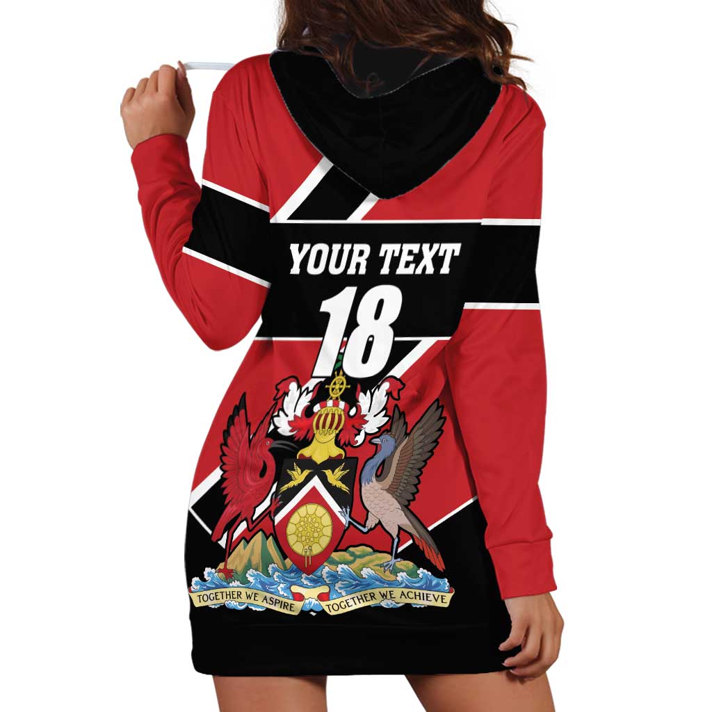 Custom Trinidad and Tobago Hoodie Dress Together We Aspire Together We Achieve - Wonder Print Shop