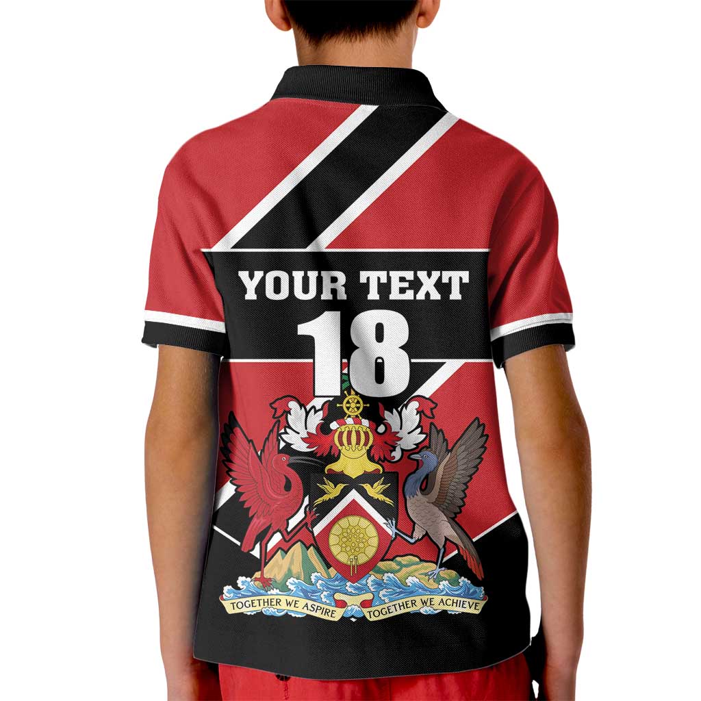 Custom Trinidad and Tobago Kid Polo Shirt Together We Aspire Together We Achieve - Wonder Print Shop