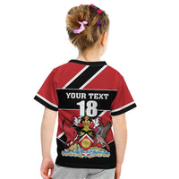 Custom Trinidad and Tobago Kid T Shirt Together We Aspire Together We Achieve - Wonder Print Shop