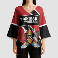 Custom Trinidad and Tobago Kimono Sleeve Blouse Together We Aspire Together We Achieve - Wonder Print Shop