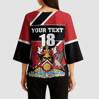 Custom Trinidad and Tobago Kimono Sleeve Blouse Together We Aspire Together We Achieve - Wonder Print Shop