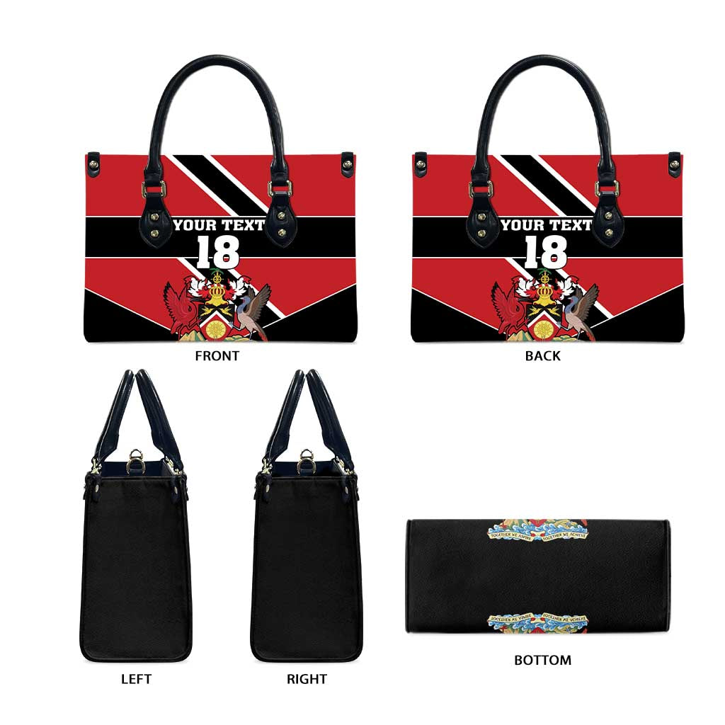 Custom Trinidad and Tobago Leather Bag Together We Aspire Together We Achieve - Wonder Print Shop