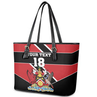 Custom Trinidad and Tobago Leather Tote Bag Together We Aspire Together We Achieve - Wonder Print Shop