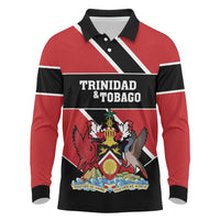 Custom Trinidad and Tobago Long Sleeve Polo Shirt Together We Aspire Together We Achieve - Wonder Print Shop
