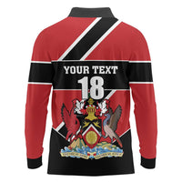 Custom Trinidad and Tobago Long Sleeve Polo Shirt Together We Aspire Together We Achieve - Wonder Print Shop