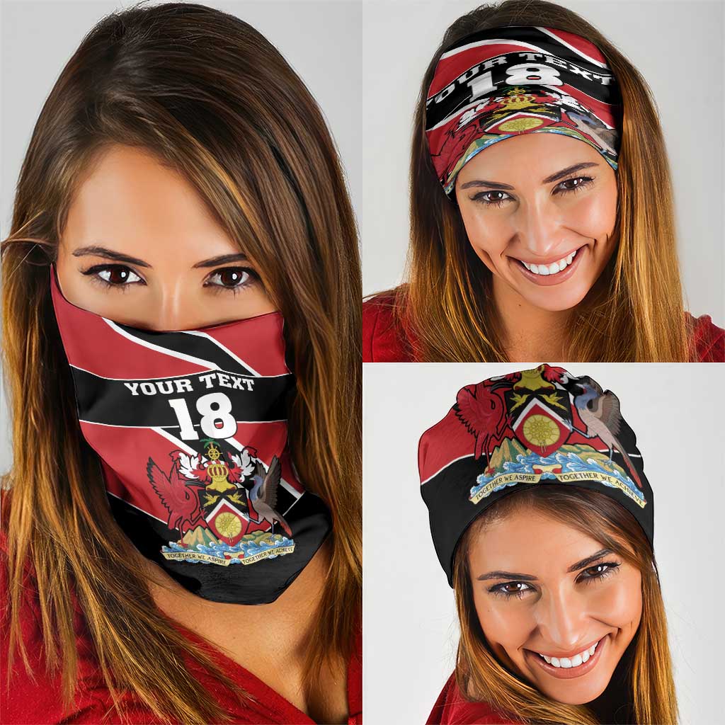 Custom Trinidad and Tobago Neck Gaiter Together We Aspire Together We Achieve - Wonder Print Shop
