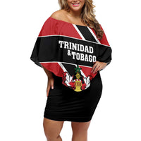 Custom Trinidad and Tobago Off Shoulder Short Dress Together We Aspire Together We Achieve - Wonder Print Shop