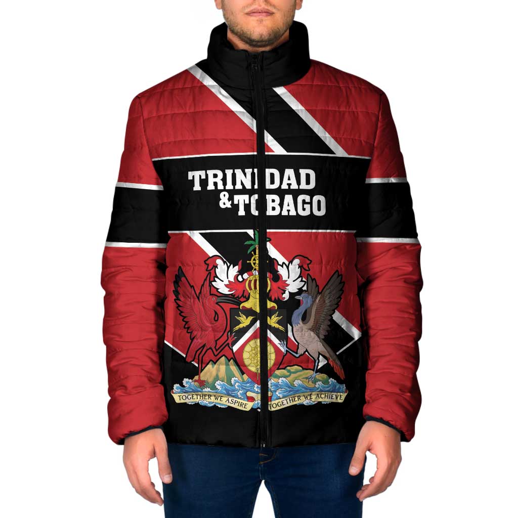 Custom Trinidad and Tobago Padded Jacket Together We Aspire Together We Achieve - Wonder Print Shop
