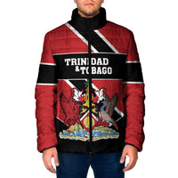 Custom Trinidad and Tobago Padded Jacket Together We Aspire Together We Achieve - Wonder Print Shop