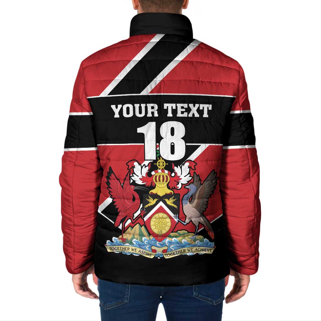 Custom Trinidad and Tobago Padded Jacket Together We Aspire Together We Achieve - Wonder Print Shop