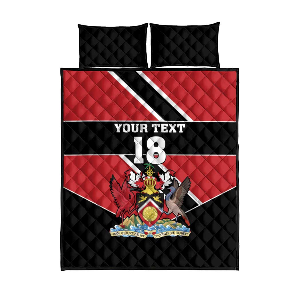 Custom Trinidad and Tobago Quilt Bed Set Together We Aspire Together We Achieve - Wonder Print Shop