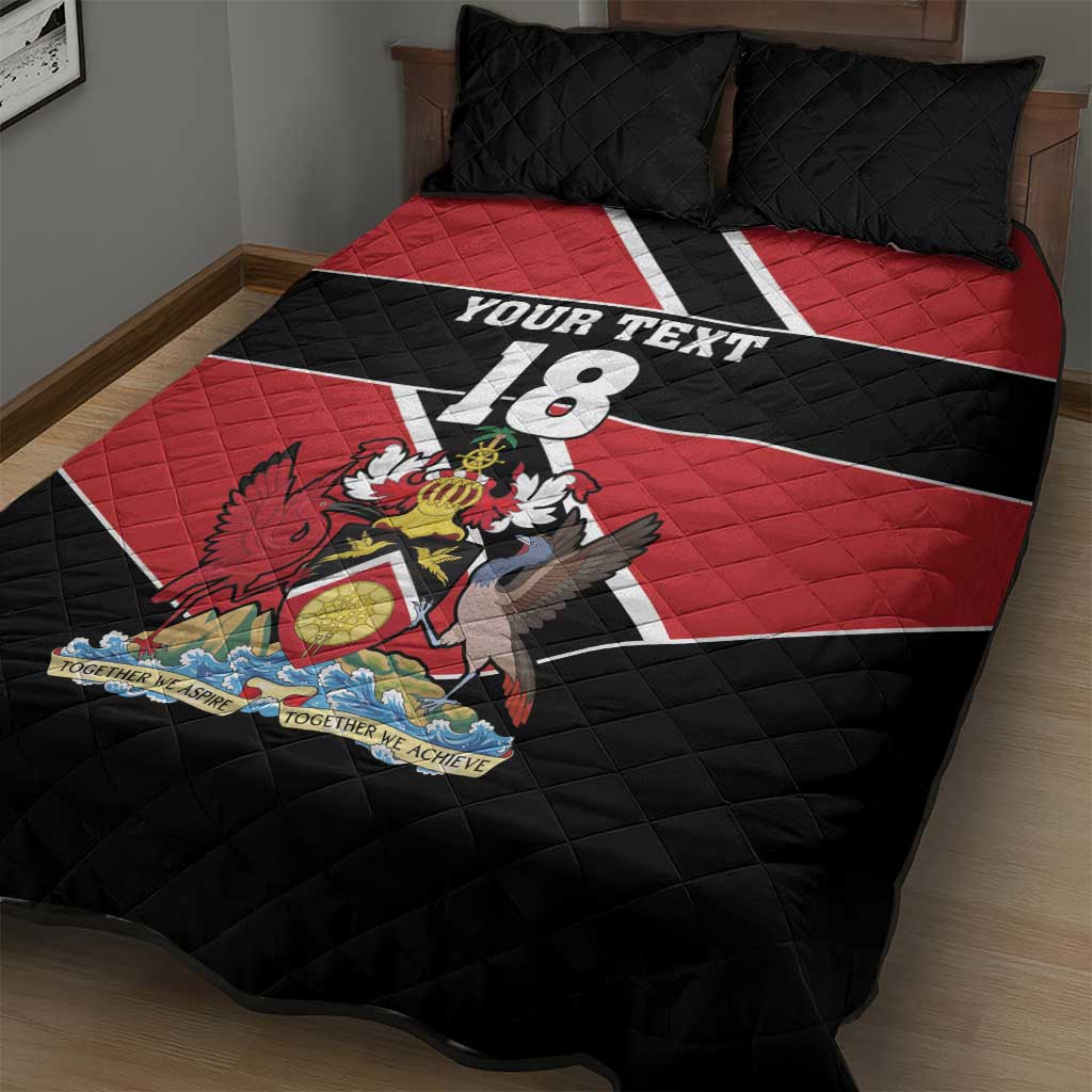 Custom Trinidad and Tobago Quilt Bed Set Together We Aspire Together We Achieve - Wonder Print Shop