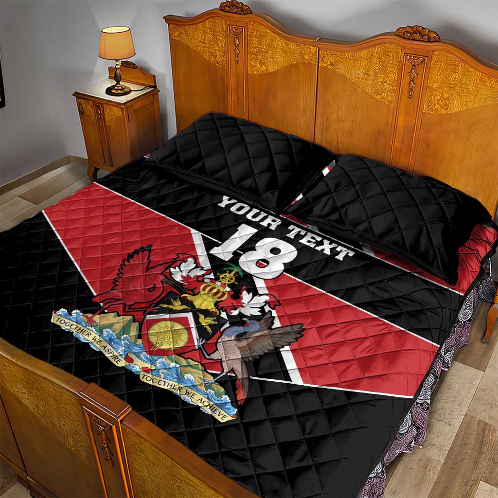 Custom Trinidad and Tobago Quilt Bed Set Together We Aspire Together We Achieve - Wonder Print Shop