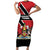 Custom Trinidad and Tobago Short Sleeve Bodycon Dress Together We Aspire Together We Achieve - Wonder Print Shop