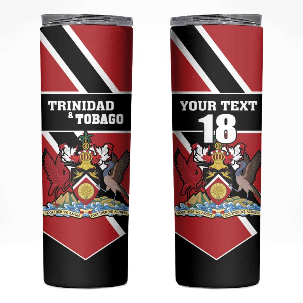 Custom Trinidad and Tobago Skinny Tumbler Together We Aspire Together We Achieve - Wonder Print Shop