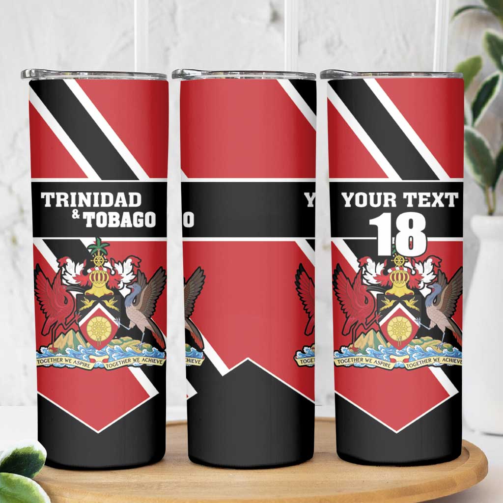 Custom Trinidad and Tobago Skinny Tumbler Together We Aspire Together We Achieve - Wonder Print Shop