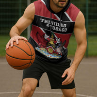 Custom Trinidad and Tobago Sleeveless Hoodie Together We Aspire Together We Achieve - Wonder Print Shop